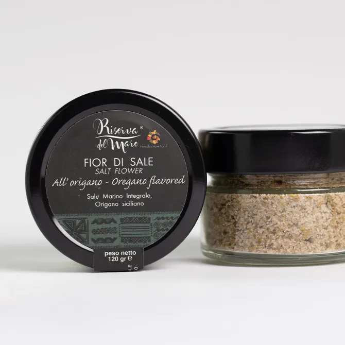 Oregano flavoured Fleur de Sel Slow Food Presidium 120g - Saline Culcasi