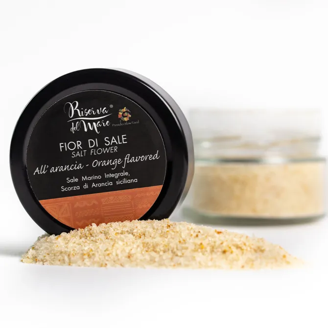 Orange flavoured Fleur de Sel Slow Food Presidium 120g - Saline Culcasi