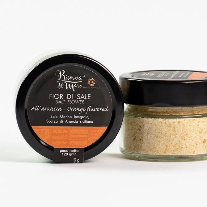Orange flavoured Fleur de Sel Slow Food Presidium 120g - Saline Culcasi