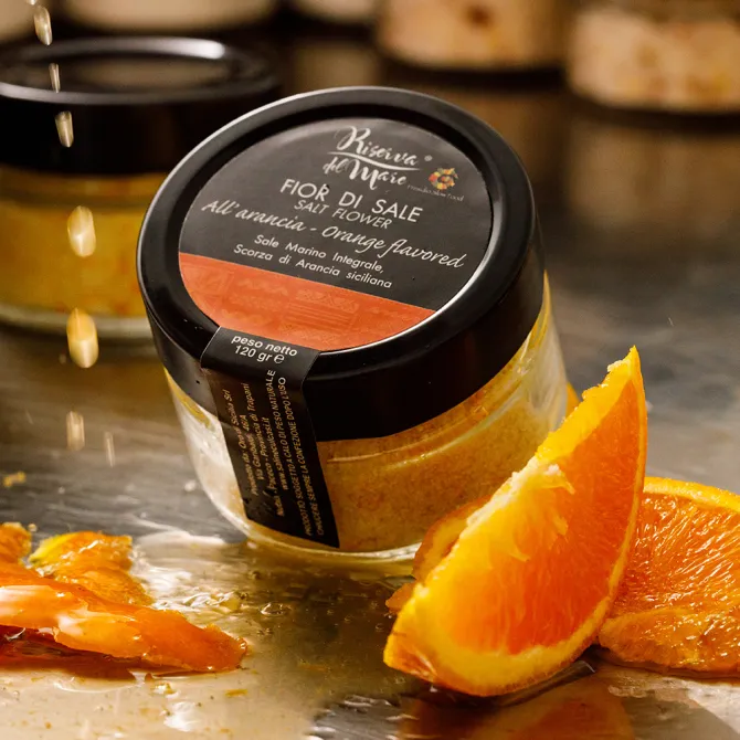 Orange flavoured Fleur de Sel Slow Food Presidium 120g - Saline Culcasi