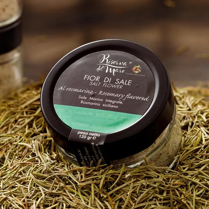 Rosemary flavoured Fleur de Sel Slow Food Presidium 120g - Saline Culcasi