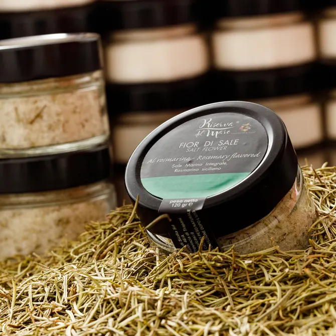 Rosemary flavoured Fleur de Sel Slow Food Presidium 120g - Saline Culcasi