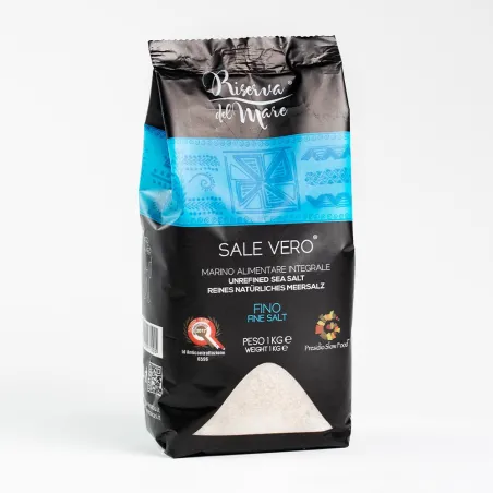 Sale integrale artigianale Presidio Slow Food macina fine 3 kg - Saline Culcasi