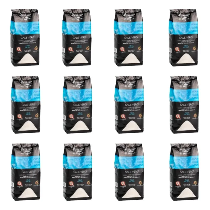 Artisanal wholemeal salt Slow Food Presidium finely ground box 12 pieces - Saline Culcasi