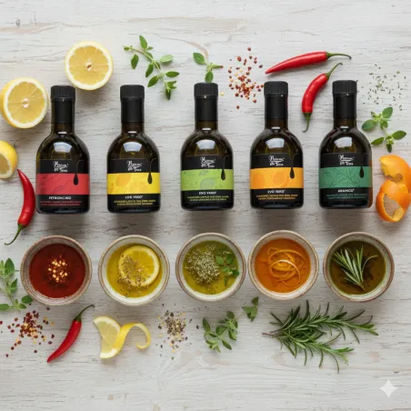 Set of 5 Flavoured Extra Virgin Olive Oil 250 ml | Saline Culcasi