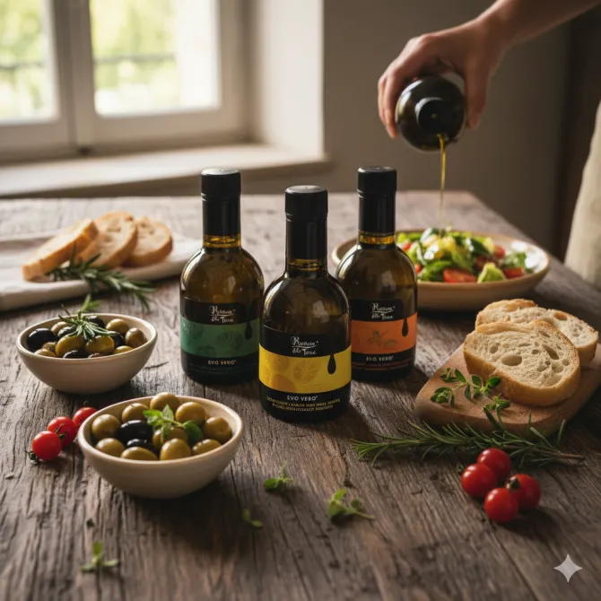 Set of 5 Flavoured Extra Virgin Olive Oil 250 ml | Saline Culcasi