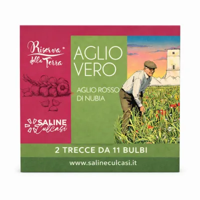 Aglio Rosso di Nubia - 2 trecce da 11 bulbi