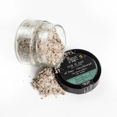 Thyme flavoured Fleur de Sel Slow Food Presidium 120g - Saline Culcasi
