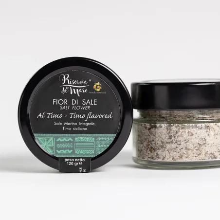 Thyme flavoured Fleur de Sel Slow Food Presidium 120g - Saline Culcasi
