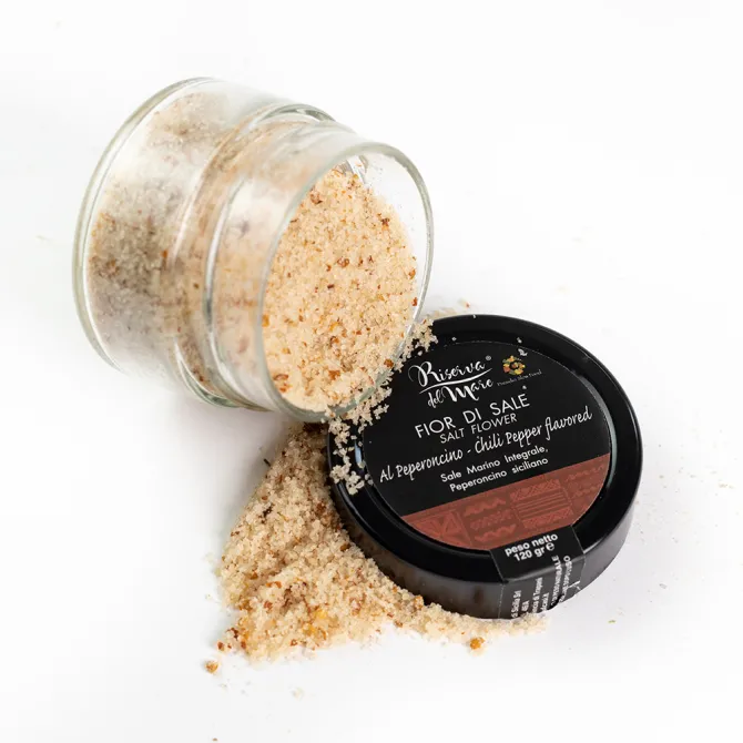 Chili pepper flavoured Fleur de Sel Slow Food Presidium 120g - Saline Culcasi