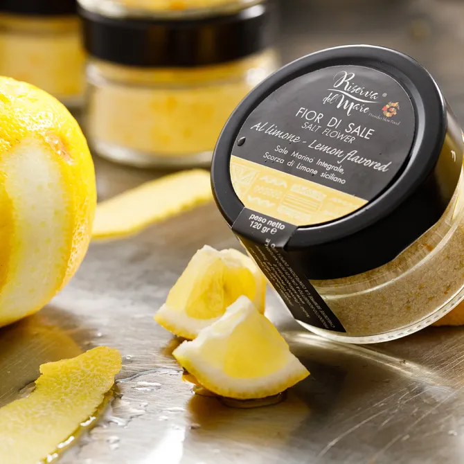 Fior di Sale aromatizzato al limone Presidio Slow Food 120g - Saline Culcasi