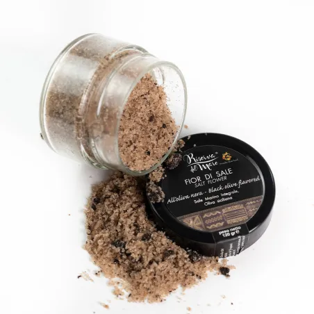 Black olives flavoured Fleur de Sel Slow Food Presidium 120g - Saline Culcasi