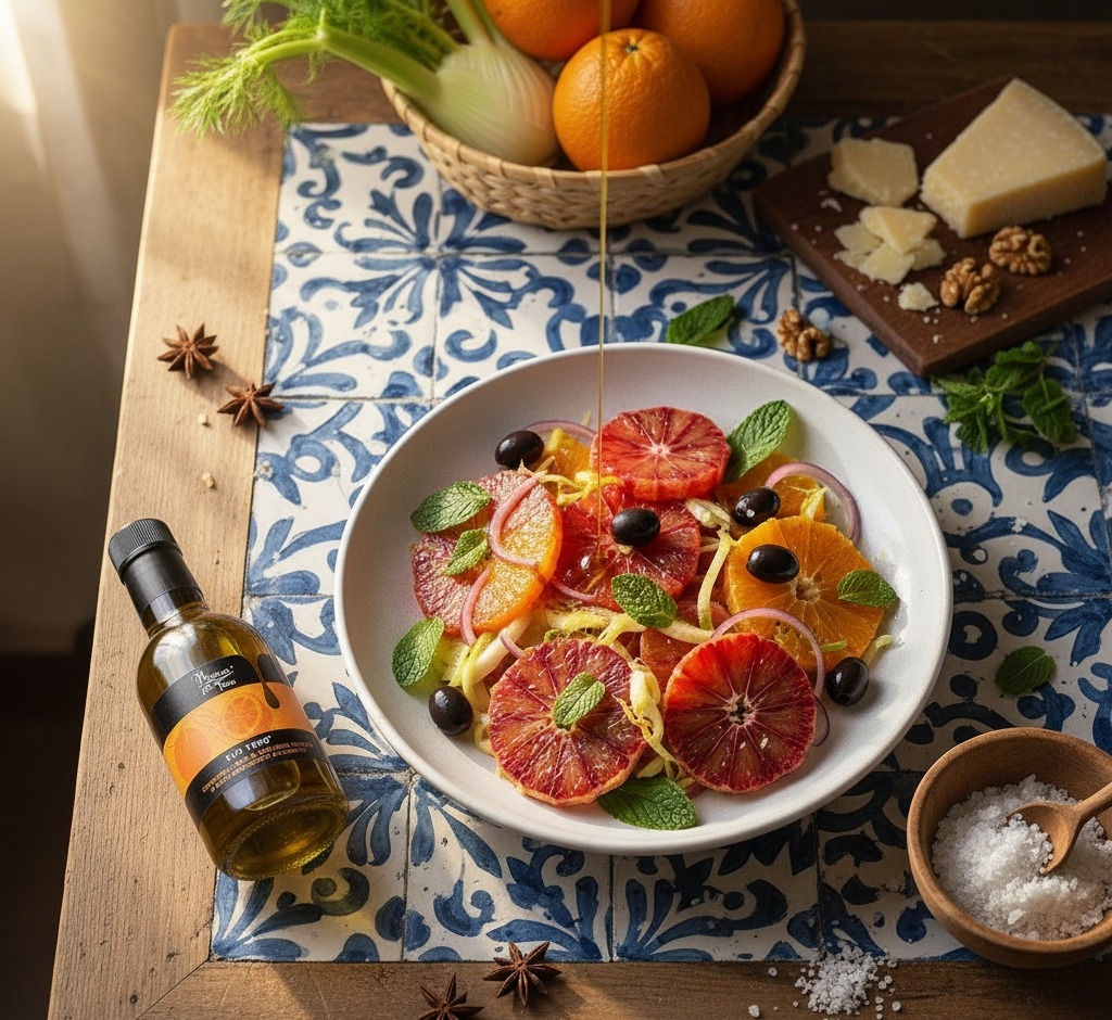 Insalata di arance con olio EVO aromatizzato all’arancia: ricetta, varianti e consigli