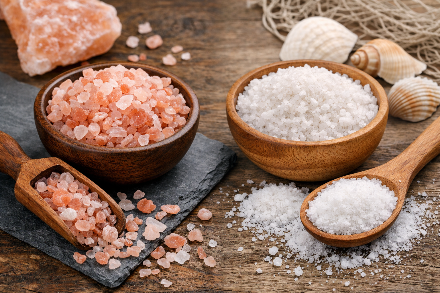 Sale rosa dell’Himalaya: differenze e confronto con il sale marino integrale